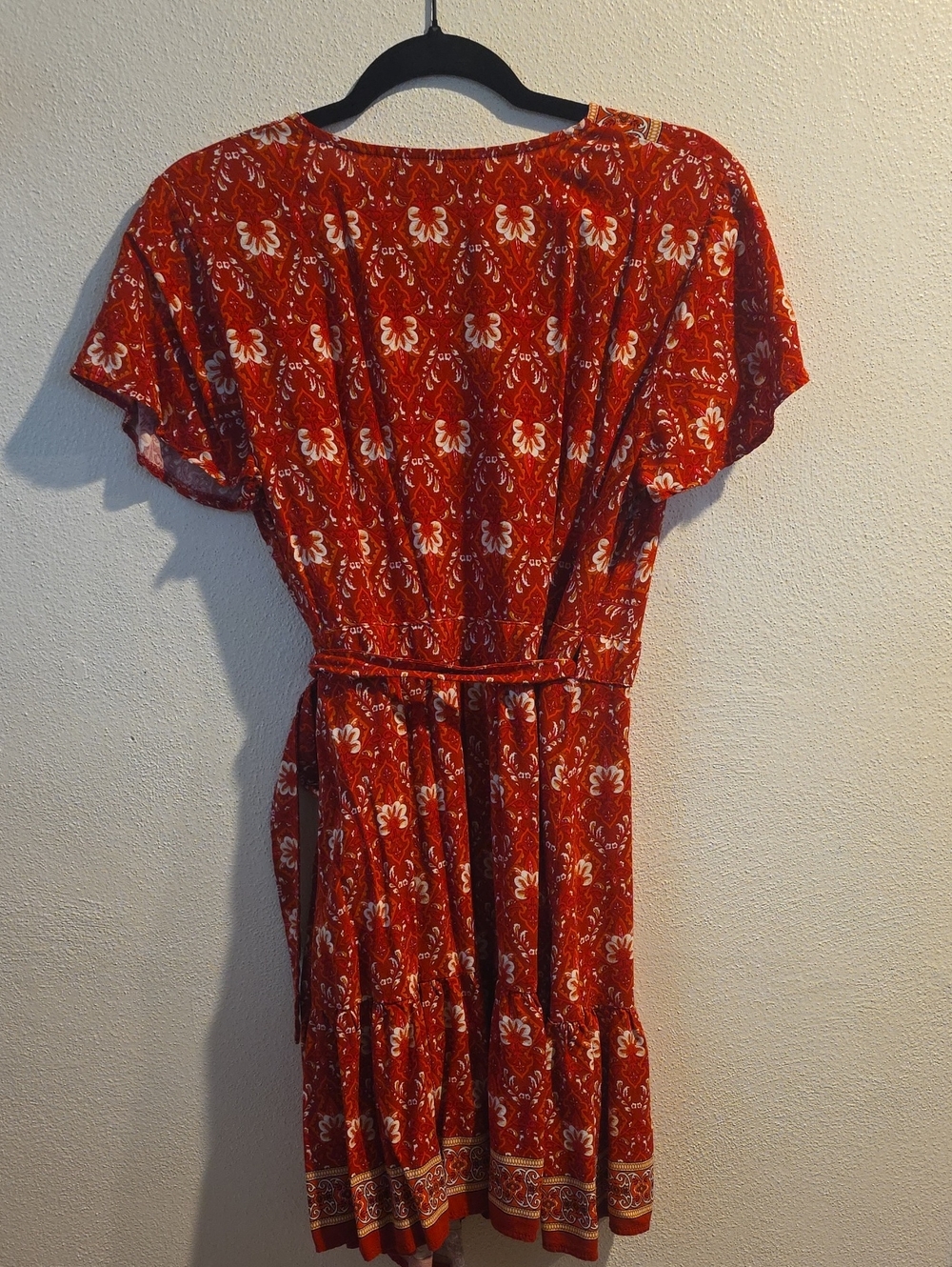 Zessica Floral Print Wrap Dress With Ruffle Hem - Picture 9 of 12